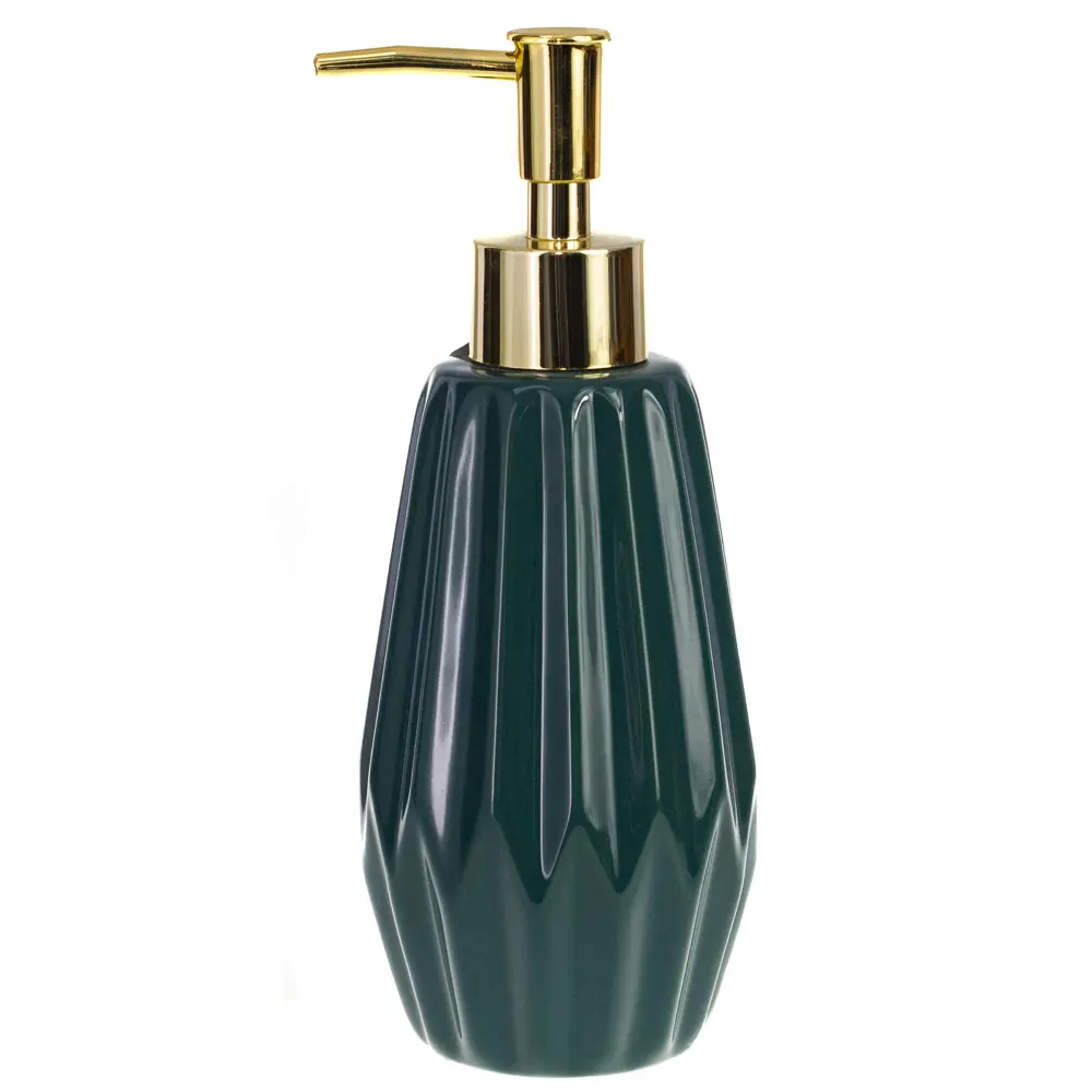 Дозатор для жидкого мыла Emerald, керамика, цвет изумрудный PROFFI HOME STLM-2173775