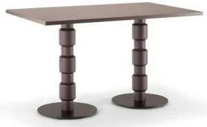 Tirolo Прямоугольный стол из массива дерева и металла Berlino 080 d h75