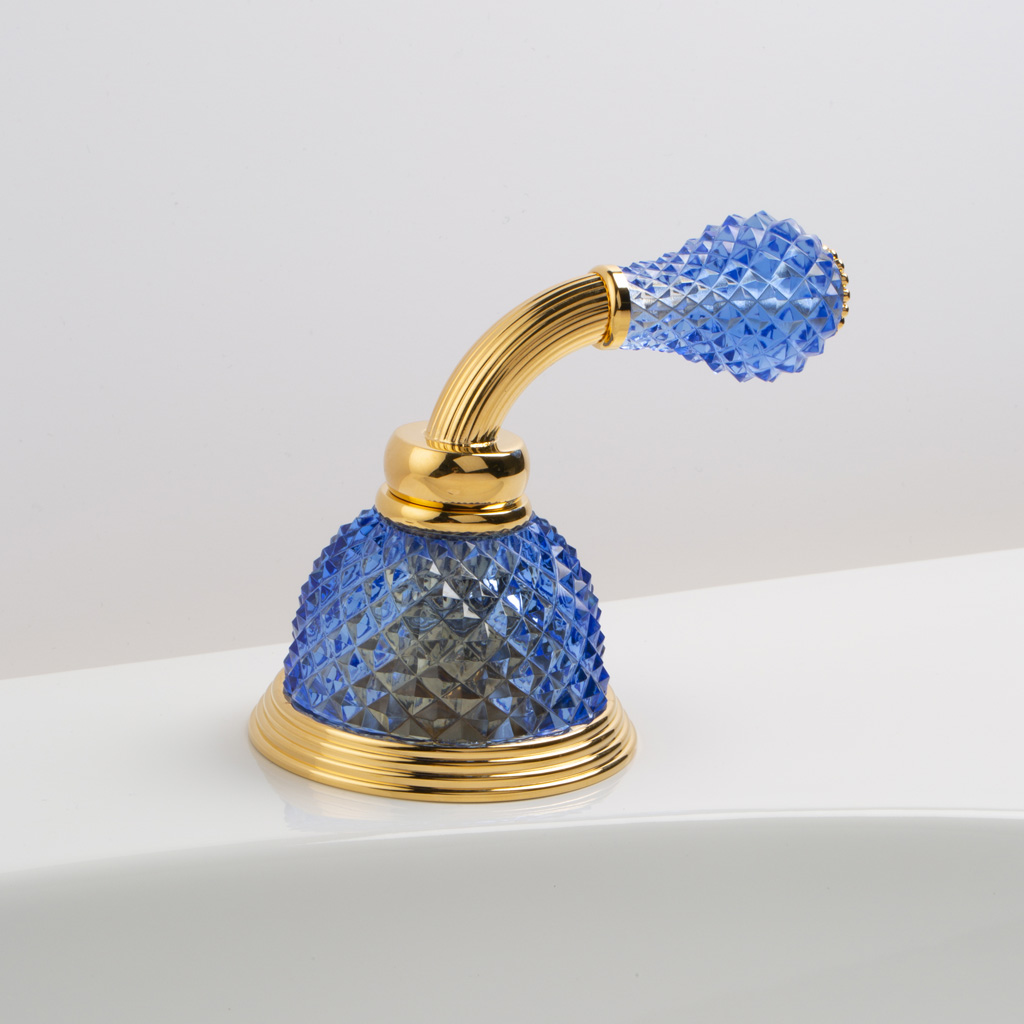 C56-508 C56-508 Настенный одинарный полотенцесушитель РУЧКА КУПОЛЬНАЯ DI Cristal & Bronze DÔME À MANETTES DIAMANT  - Вид №1