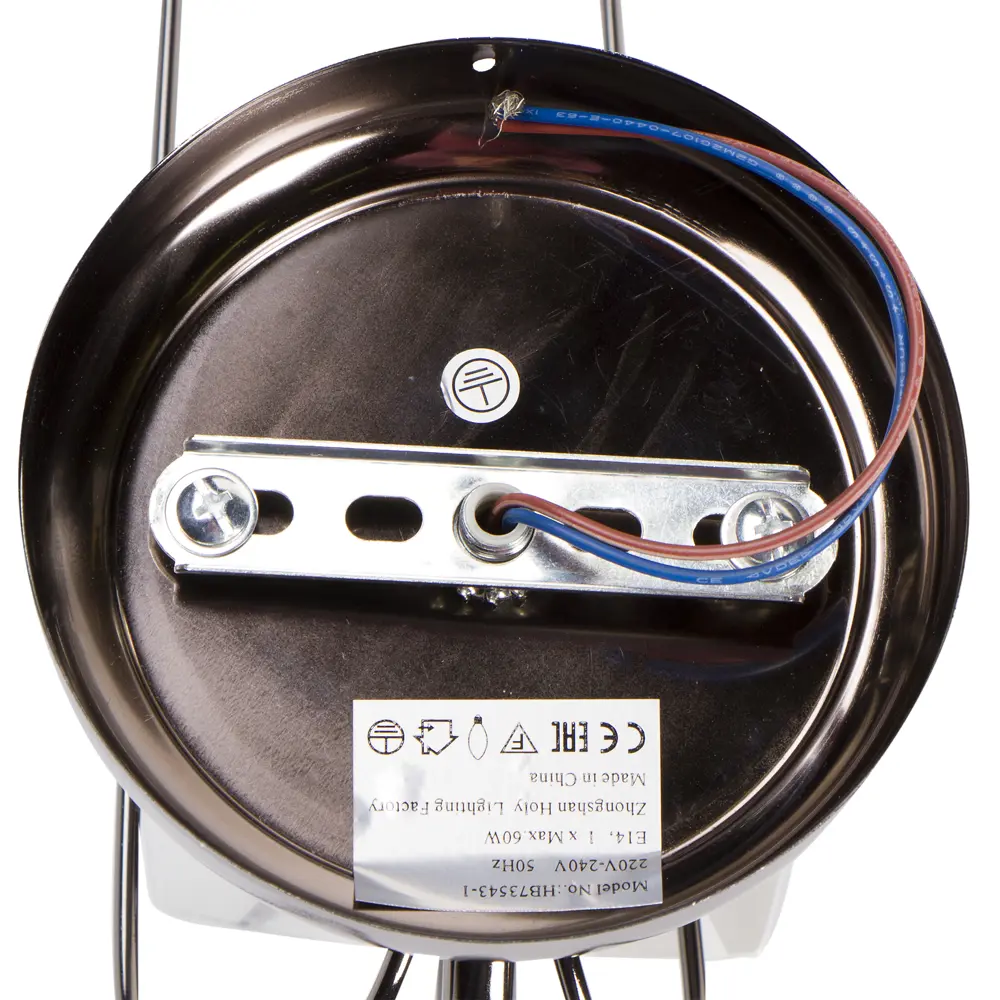 Бра Руна 1xE14x60 Вт, металл/стекло, цвет чёрный/хром Santreyd STLM-2085869 - Вид №1