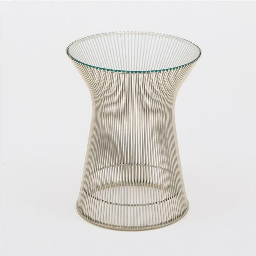 Круглый стол из стали и хрусталя Knoll Platner ARCH-00140986 - Вид №3