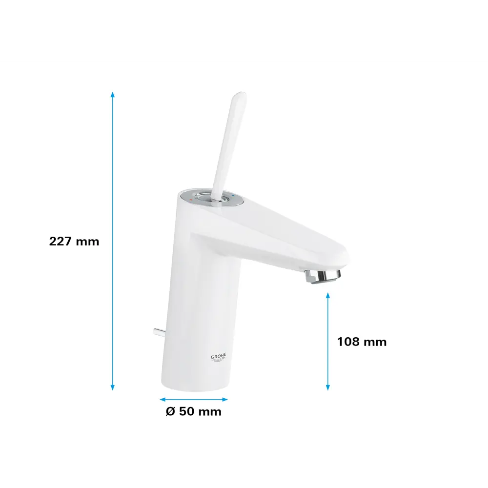 Смеситель для раковины Eurodisc Joy M однорычажный цвет белый Grohe Eurodisc Joystick STLM-2190459 - Вид №3