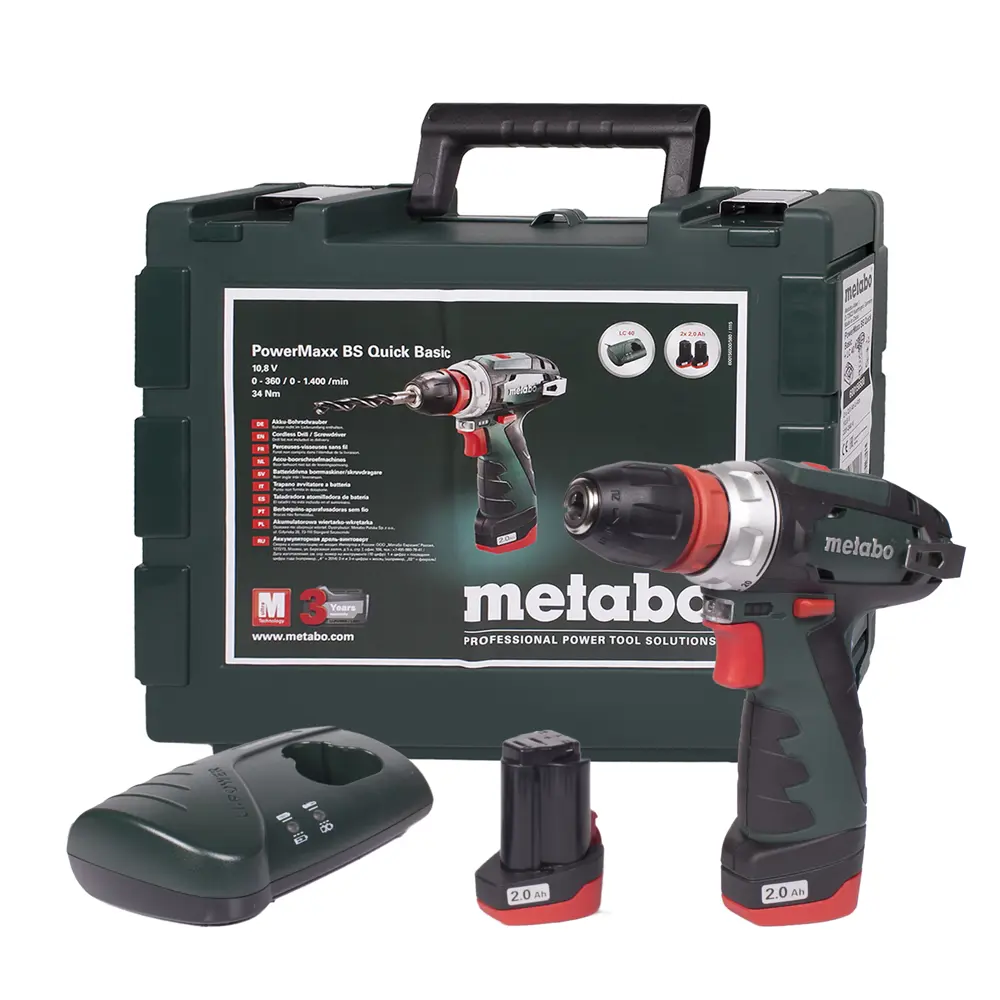 Шуруповерт Metabo PowerMaxx BS Quick Basic, Li-ion 10,8 В, 2 Ач STLM-2113543 - Вид №3