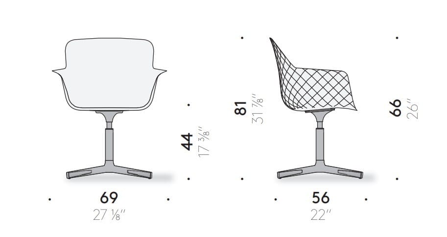Стул из полиуретана с подлокотниками DE PADOVA LAVENHAM EXECUTIVE ARCH-00073539 - Вид №1