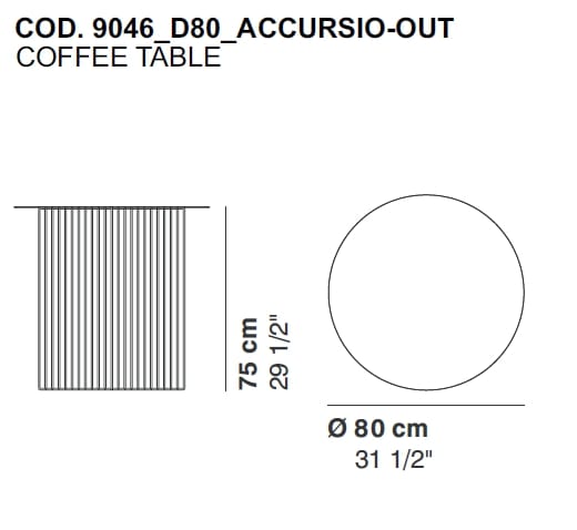 Стальной круглый садовый стол La Cividina Accursio Outdoor ARCH-00064303 - Вид №10