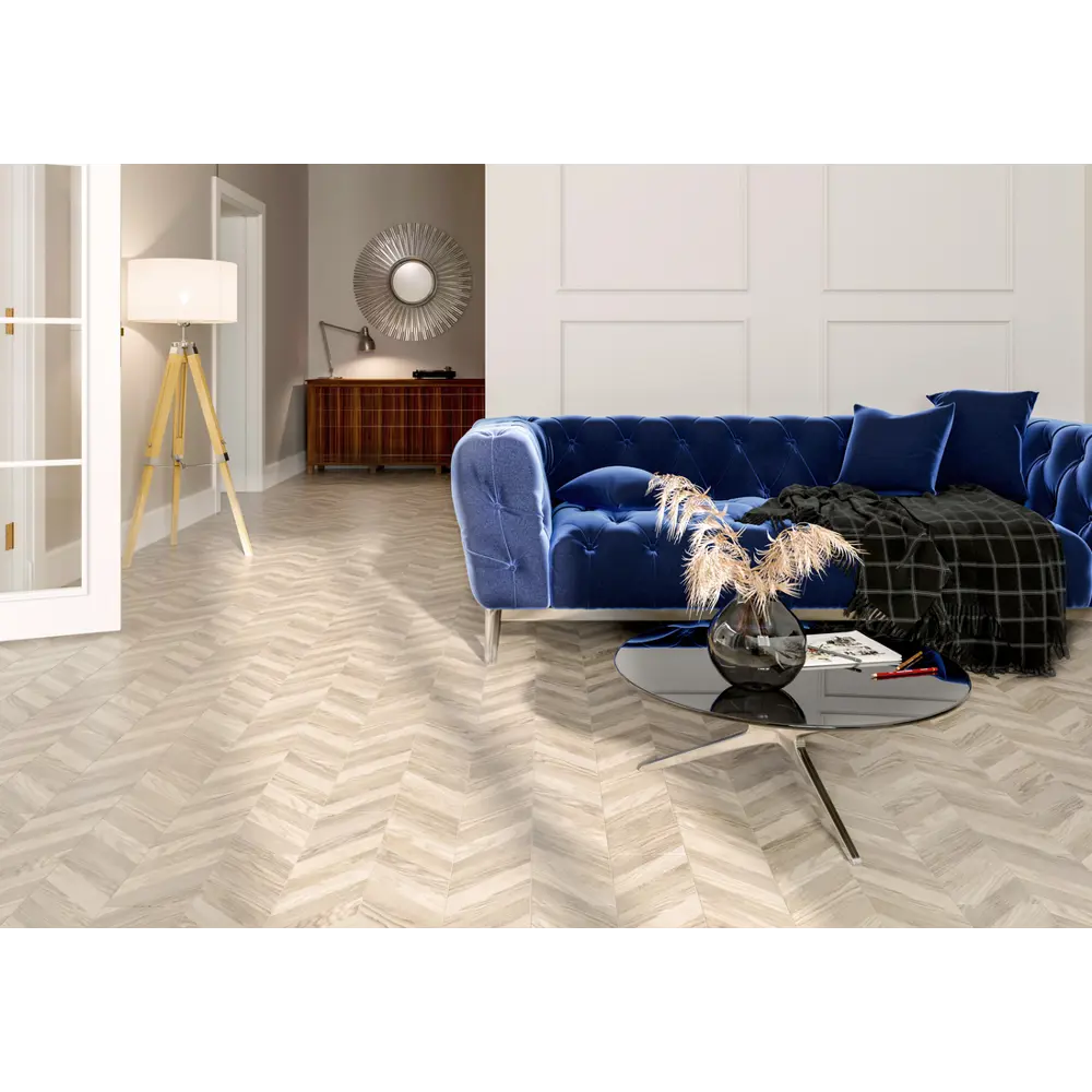 Керамогранит Golden Tile Wood Chevron left 15x90 см 1.08 м² цвет бежевый WoodChevron STLM-2105279 - Вид №4