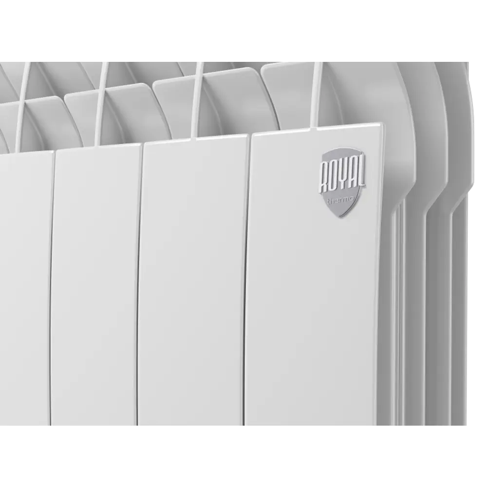 Радиатор секционный Royal Thermo Biliner Alum 500/87 8 секций боковое подключение алюминий белый 82258106 STLM-2021673 - Вид №7