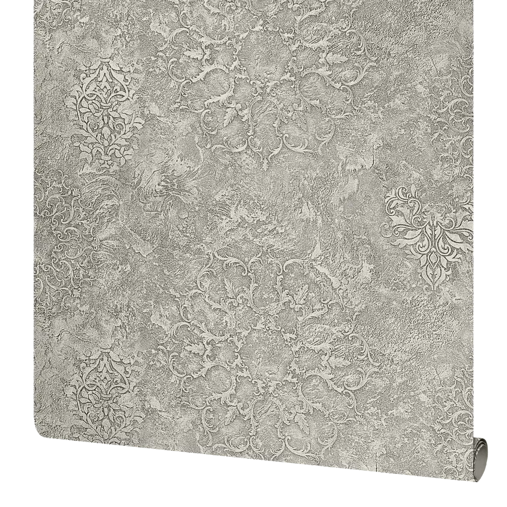 Обои флизелиновые Victoria Stenova Leonardo зеленые с вензельным узором 1.06 м 89425473 STLM-1572451