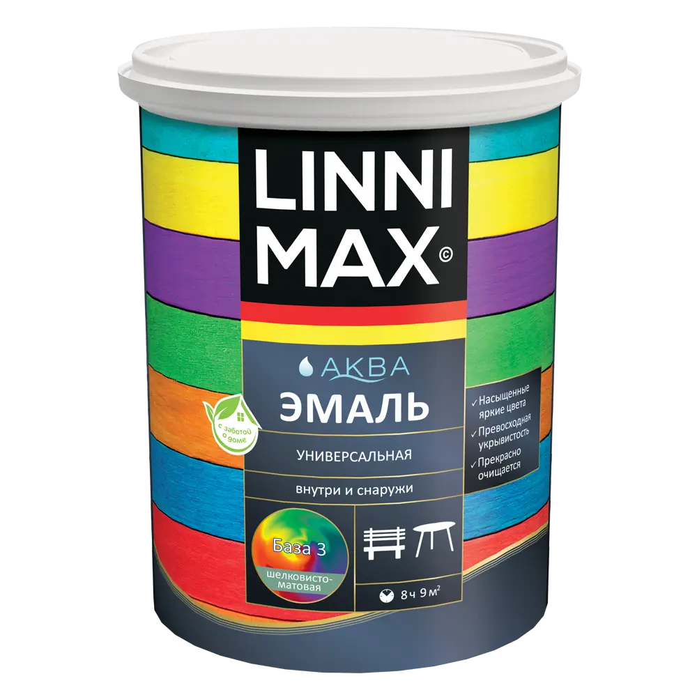LINNIMAX Аква — универсальная эмаль для дерева и металла 89379744 STLM-1534825