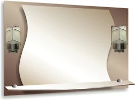 Зеркало Лиана с фонарем 750х530 (042) Лиана