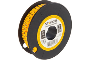 16240118 Кабель-маркер 2 для провода сеч.6мм, желтый, CBMR60-2 39125 STEKKER