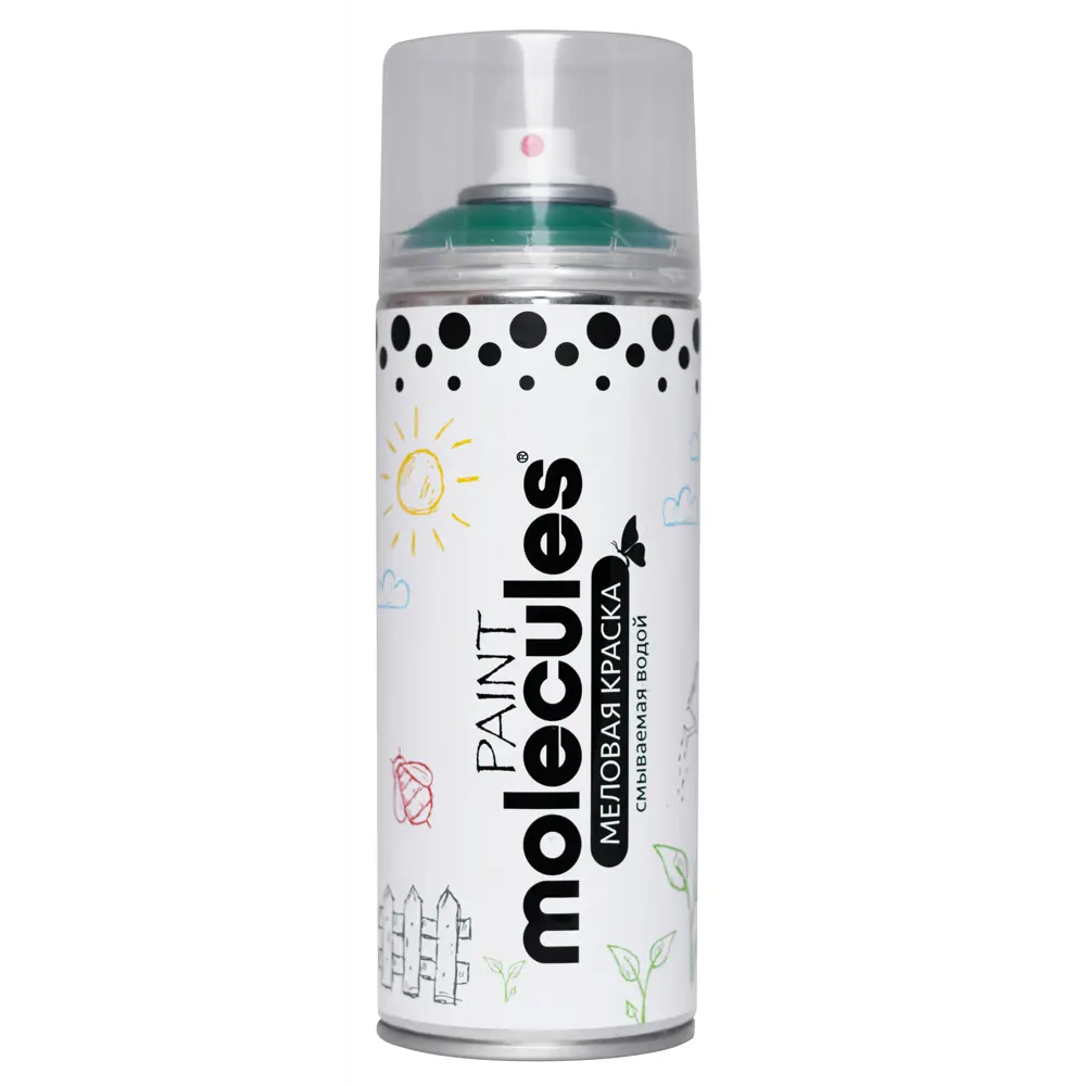 Краска аэрозольная Molecules Меловая цвет зелёный 520 мл STLM-2181547