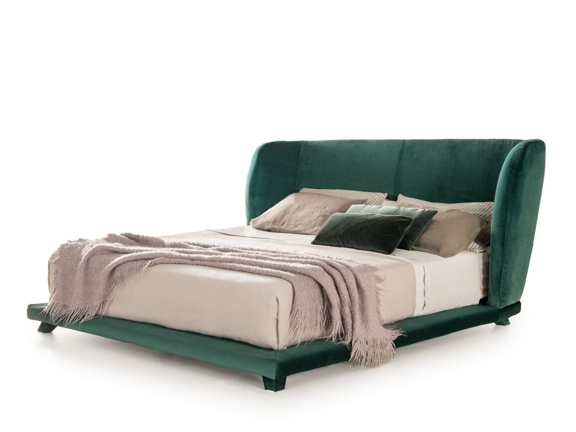 Двуспальная кровать из ткани с мягким изголовьем VALENTINI Criss Cross ARCH-00043872