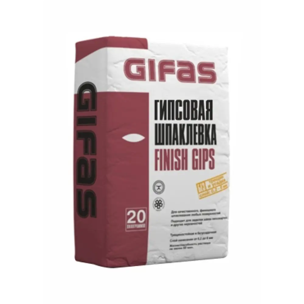 Шпаклевка гипсовая финишная Gifas Finish Gips 20 кг STLM-2116199