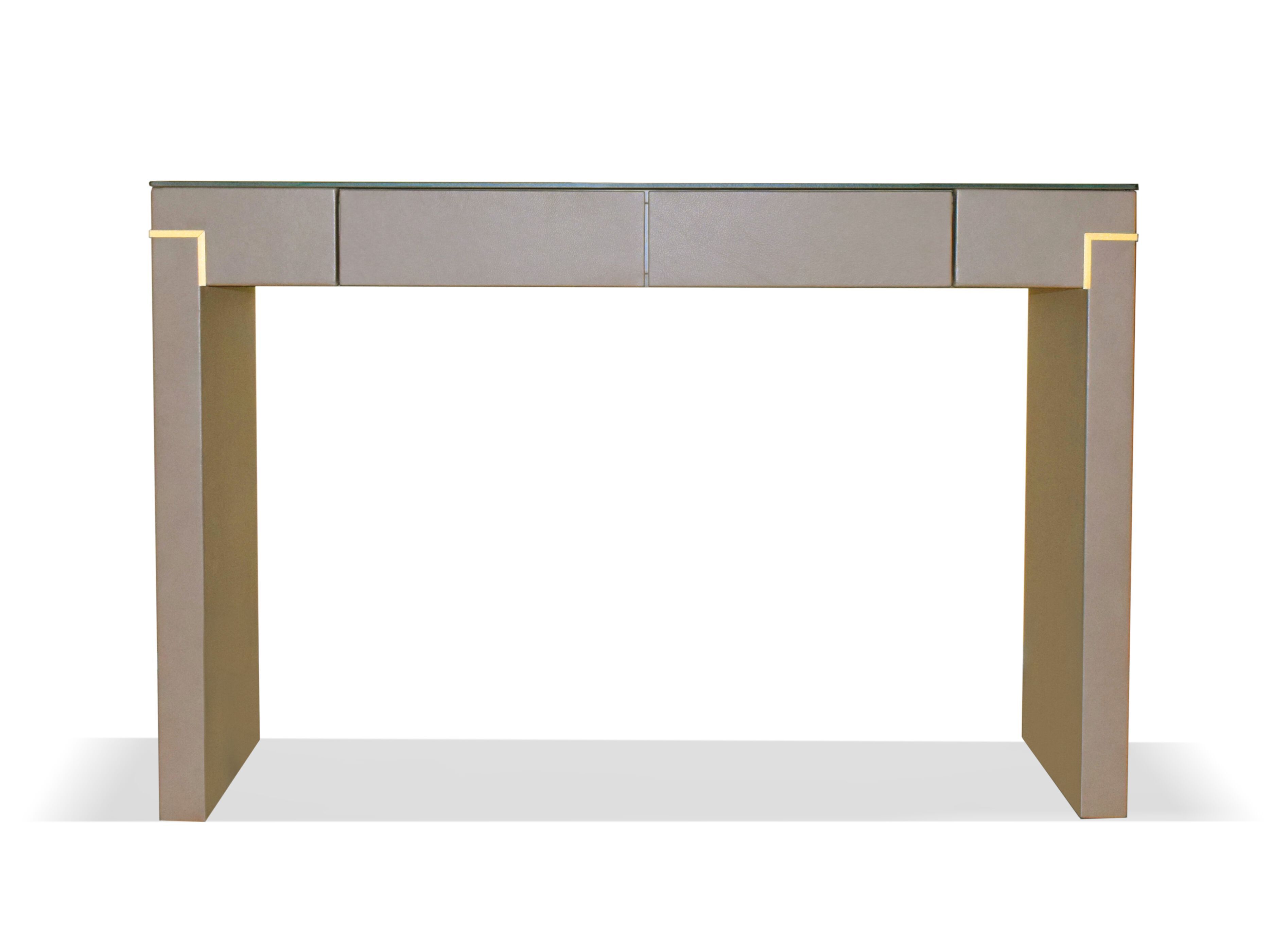 Кожаный письменный стол с ящиками ABLE TENET ARCH-00044269