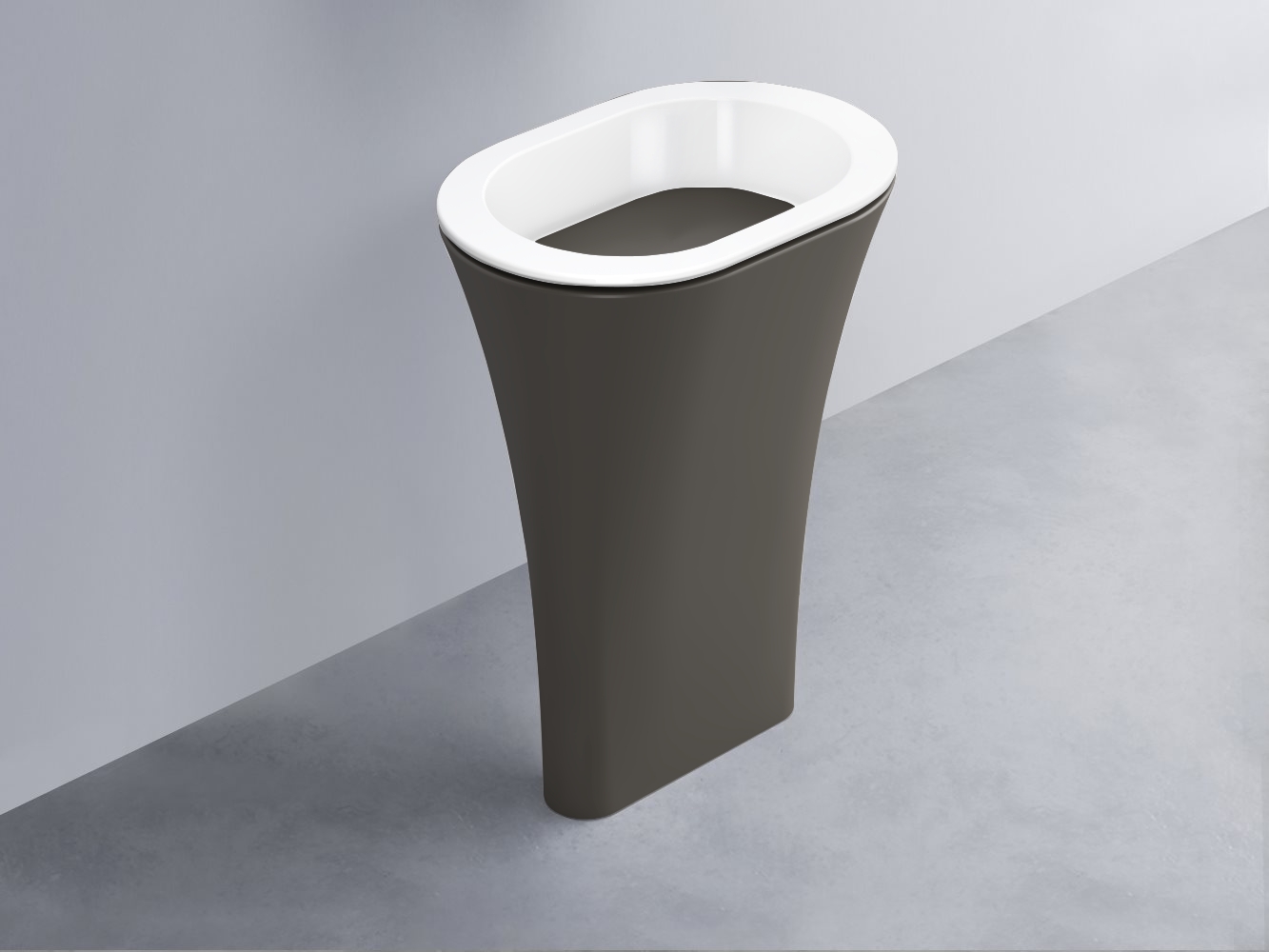AMLA65-BL+AMPILO-FN+AMCOLO-FN Раковина Amedeo Ovale отдельностоящая cielo Enjoy + Amedeo Ceramica Cielo