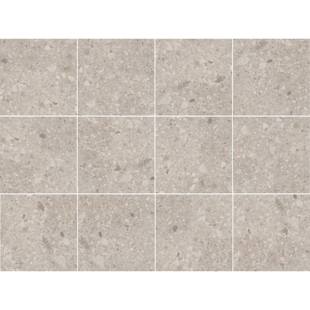 Глазурованный керамогранит Abgres Terrazzo 60x60 см 1.44 м² матовый цвет светло-серый Santreyd STLM-2093324 - Вид №2