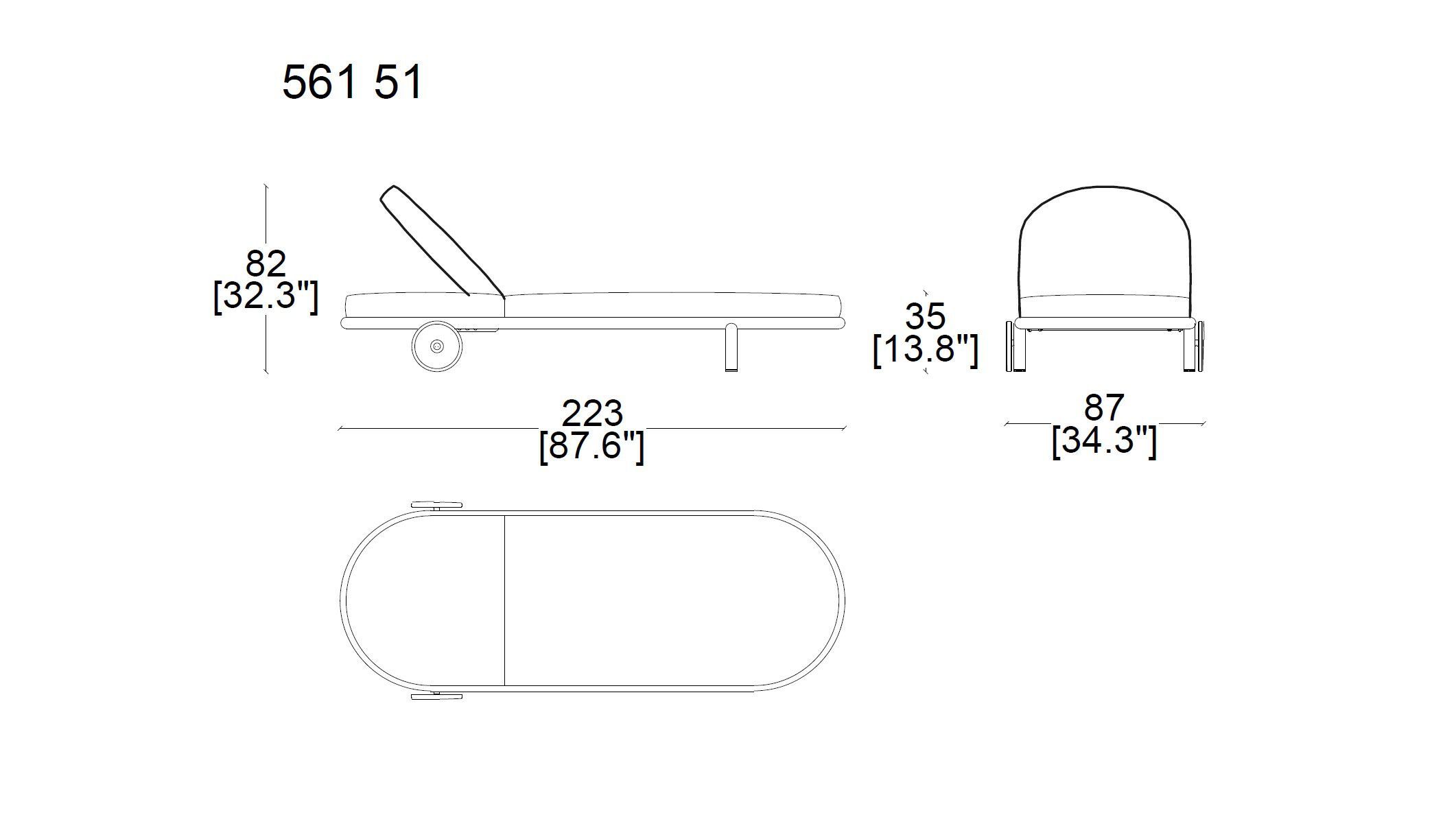Тканевая Садовая кровать с колесами CASSINA Trampoline ARCH-00012202 - Вид №3