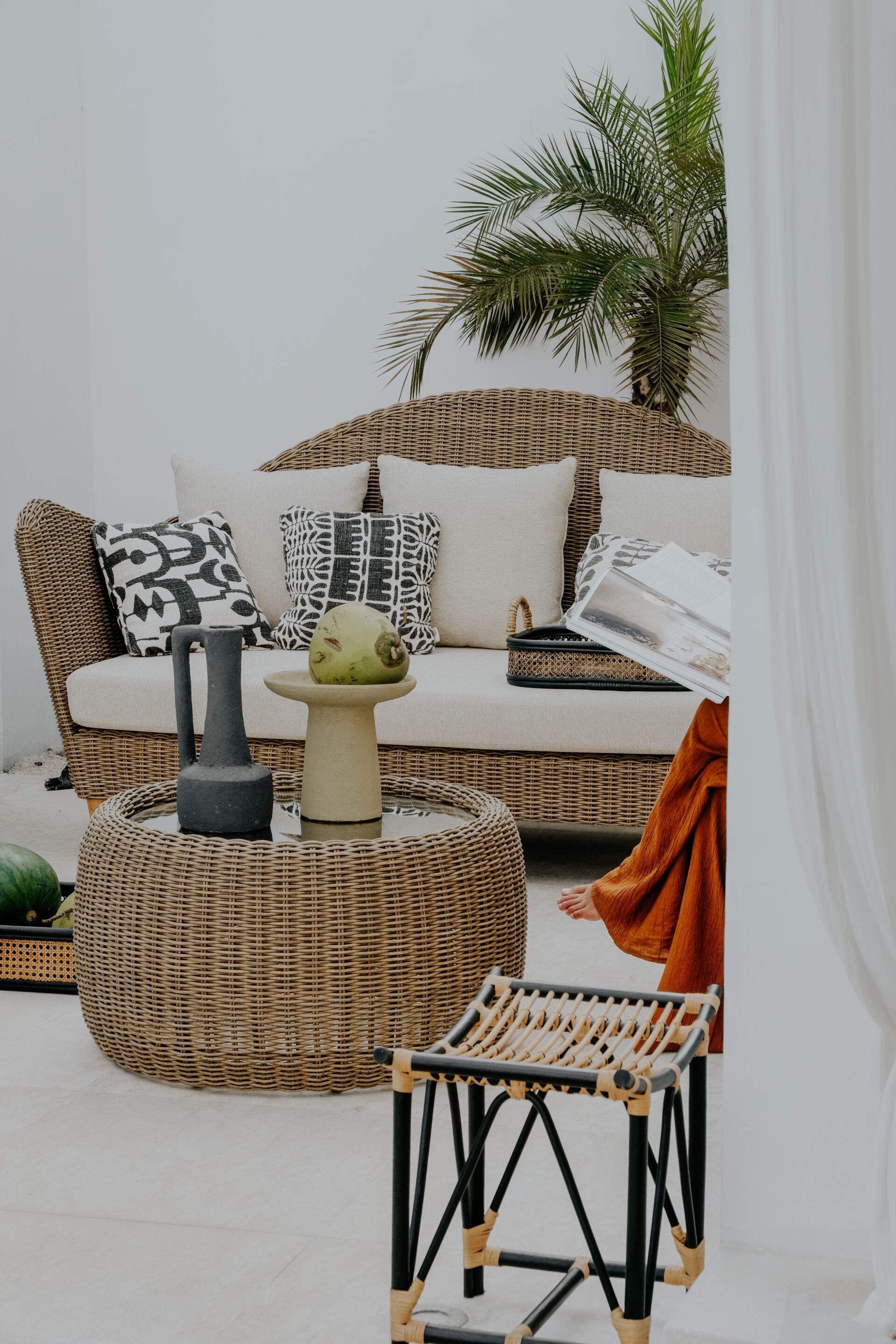 Круглый веревочный садовый столик cbdesign Zoya ARCH-00108245 - Вид №6