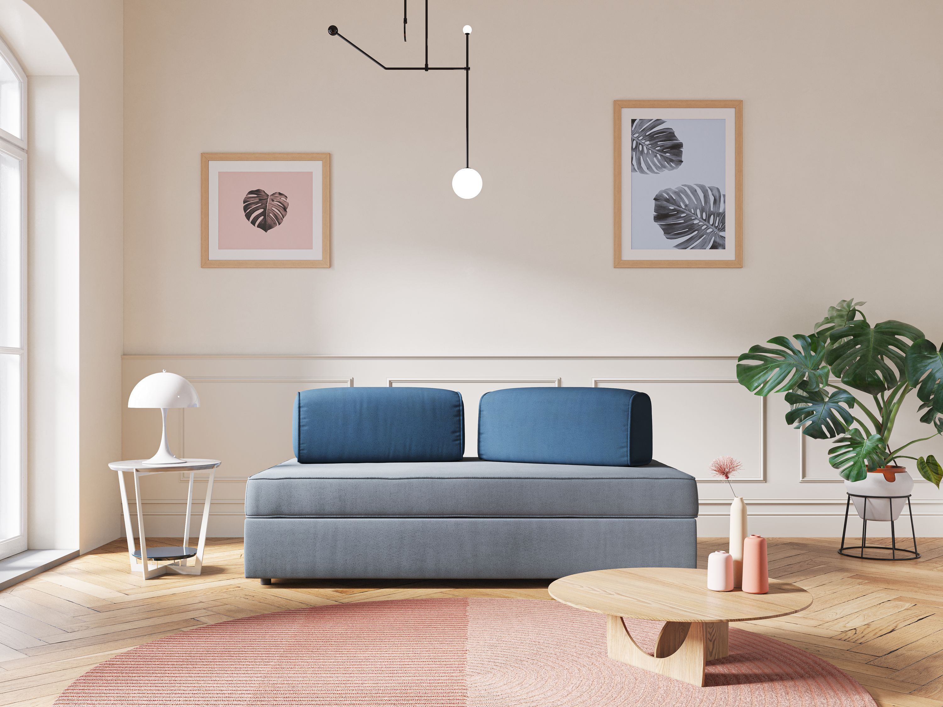 Раскладной диван-кровать из ткани Divani.Store LIBERTY ARCH-00095926