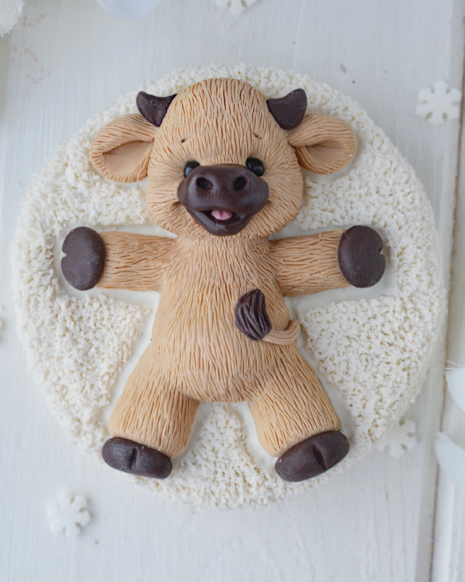 10272 Форма "Бычок на снегу S" силикон HobbyPage 