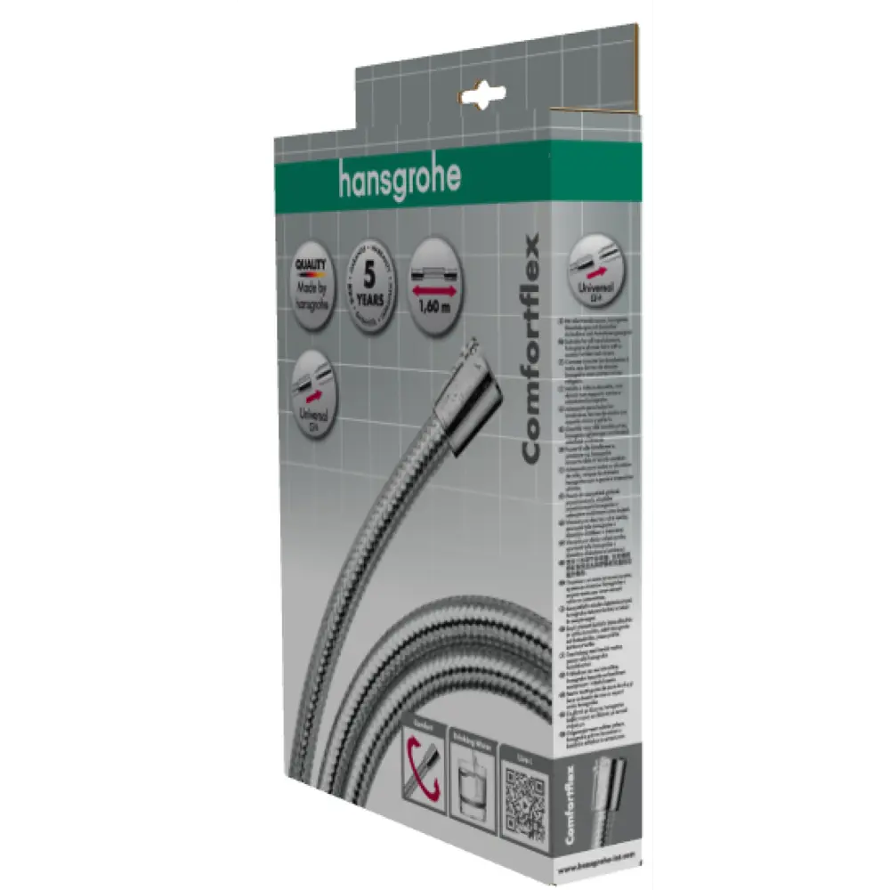 Шланг душевой Hansgrohe Comfortflex 160 см цвет хром STLM-2084008 - Вид №1