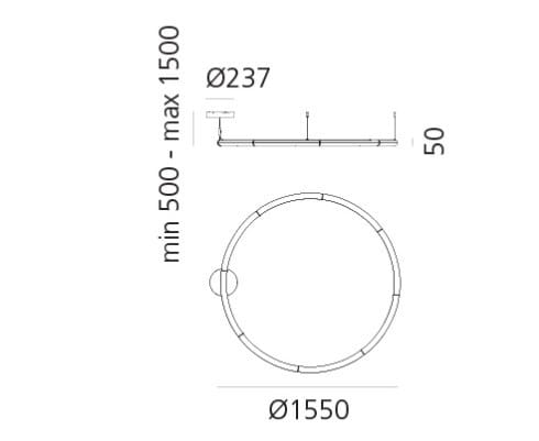 Светодиодный подвесной светильник из метакрилата Artemide Азбука света ARCH-00084230 - Вид №16