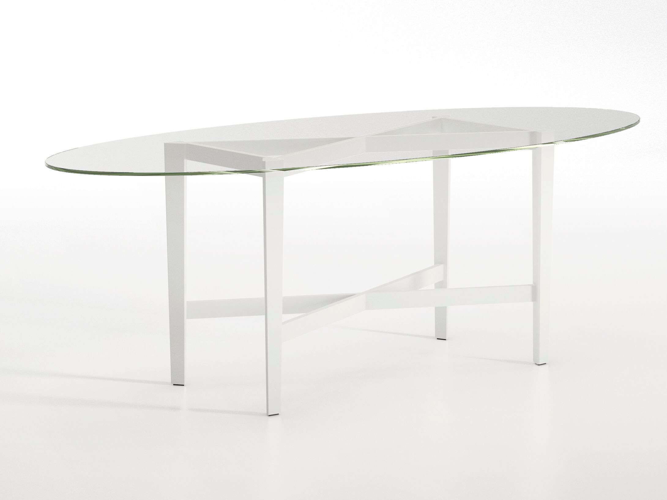 Овальный стол с хрустальной столешницей и основанием из бука BBB Луи-Филипп ARCH-00057847