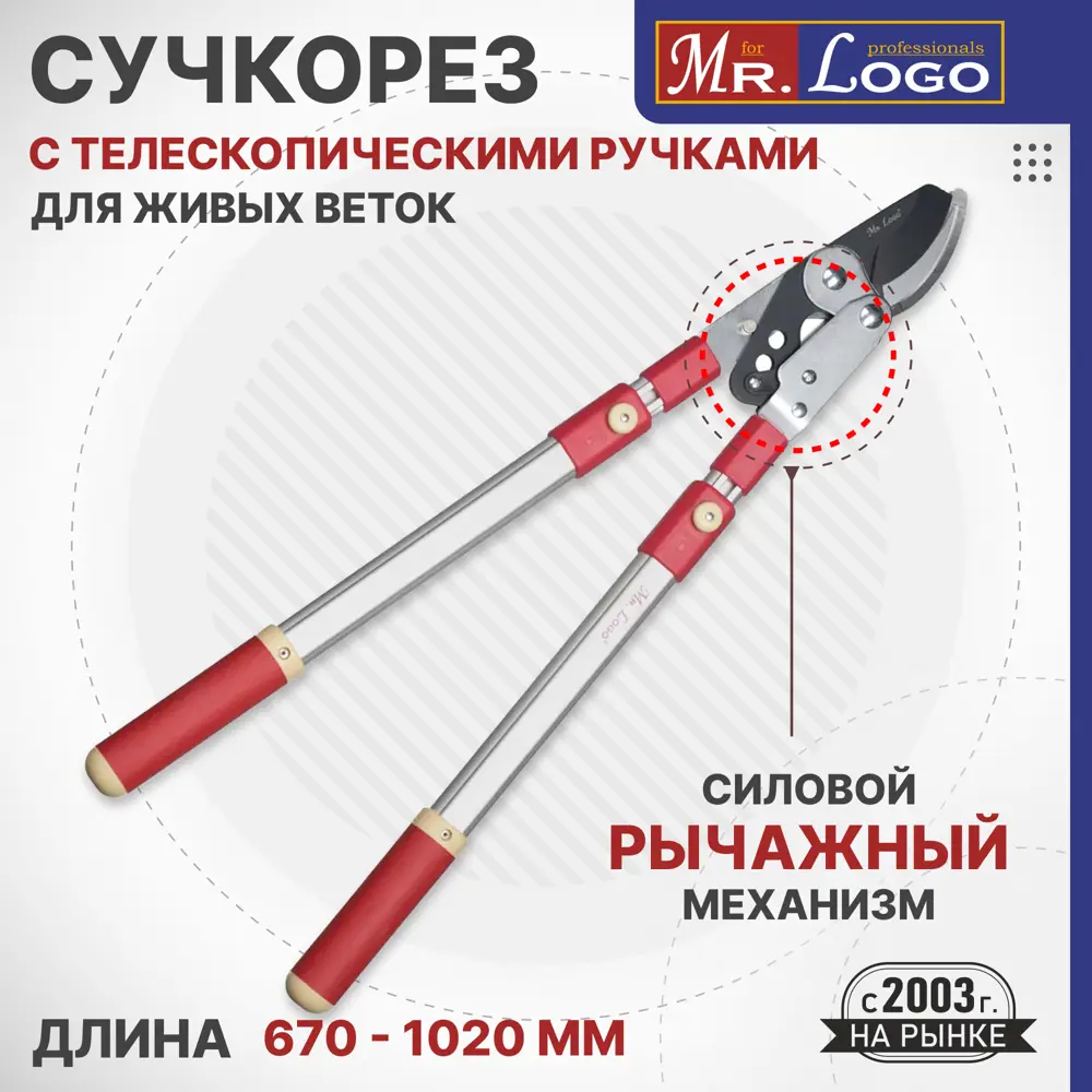 91010680 Сучкорез Mr.Logo с телескопическими ручками 670-1020 мм STLM-0963331