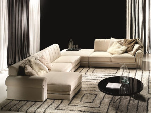 Угловой диван из ткани