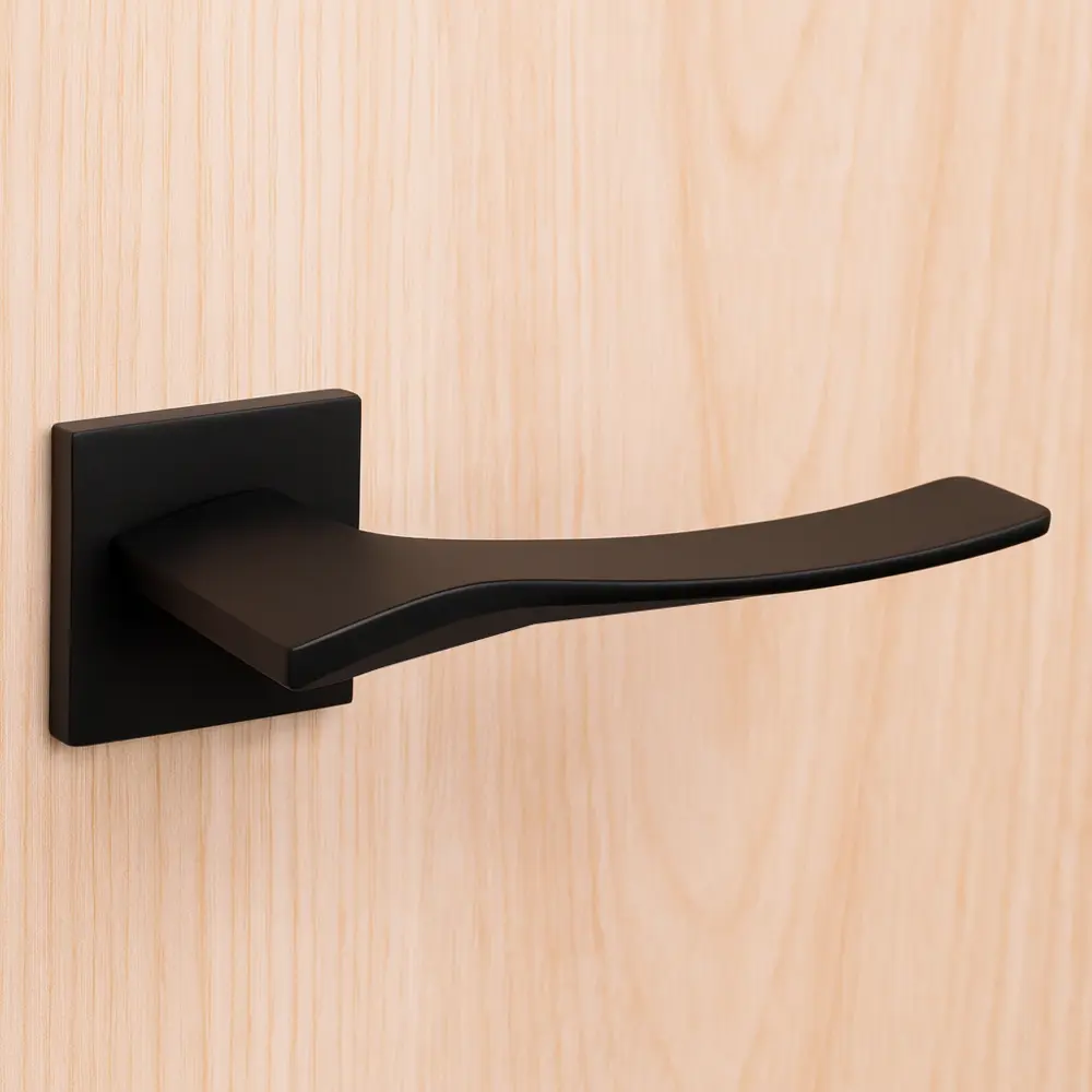 Дверная ручка Armex H-30152-A черная матовая на квадратной розетке 89420963 STLM-1569299 - Вид №3