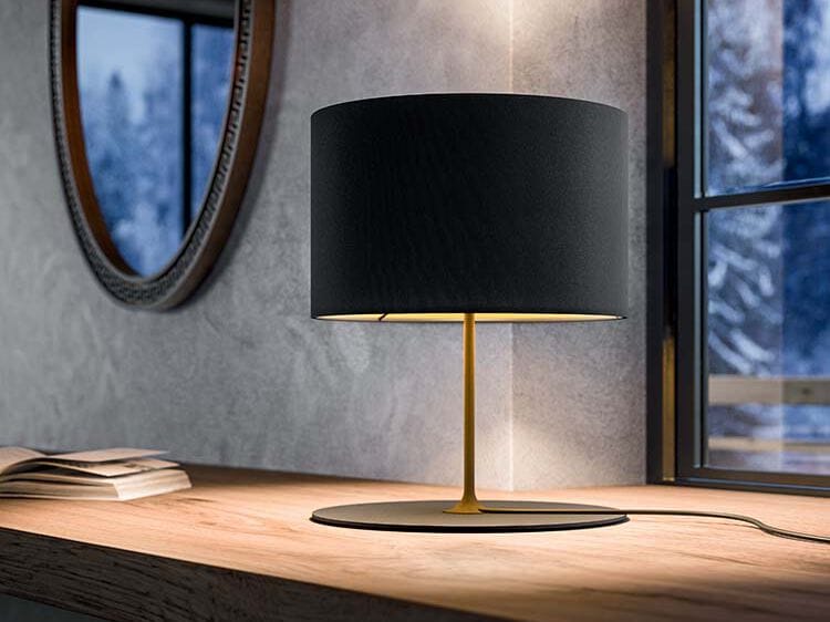 Настольная лампа из ткани и металла Quadrifoglio Group Design Lighting ARCH-00013477