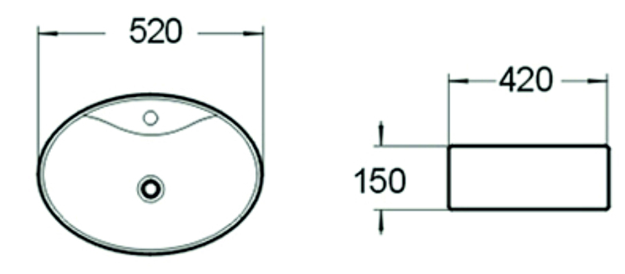 Раковина чаша SL-1072 SANTILINE  - Вид №1