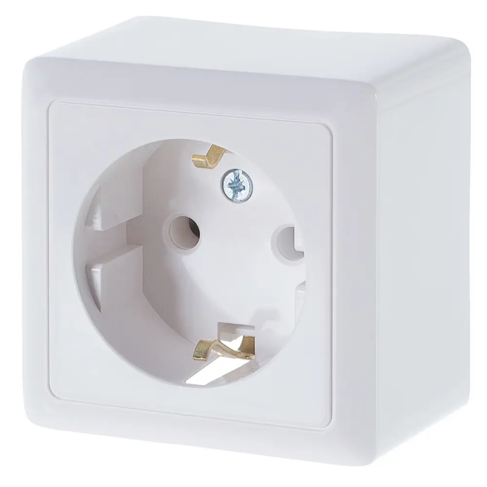Розетка Schneider Electric Хит с заземлением цвет белый STLM-2101174