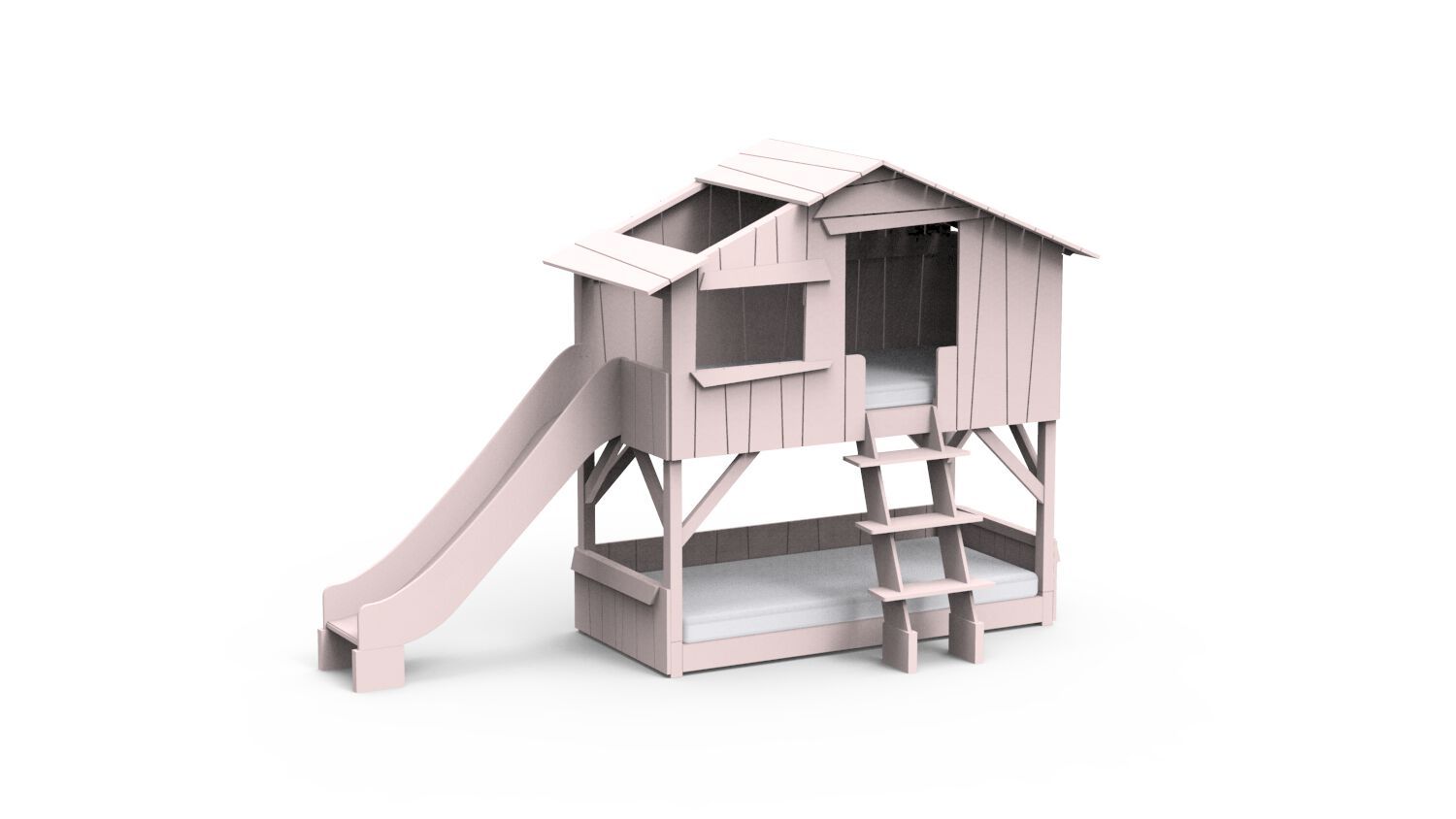 МДФ двухъярусная кровать с горкой Mathy by Bols TREEHOUSE BEDS &amp ARCH-00072798 - Вид №22