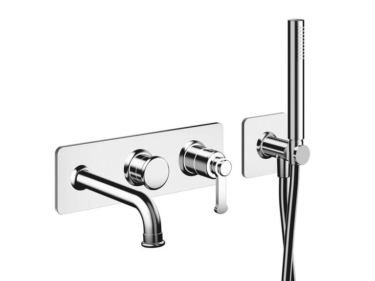 Настенный однорычажный набор для ванны с пластиной CRISTINA Rubinetterie Маяк ARCH-00071989