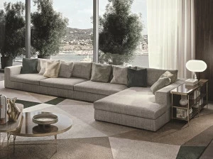 Frigerio Salotti Модульный мягкий диван со съемным чехлом из ткани в современном стиле. Oreste
