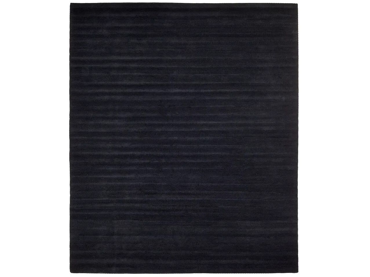 Шерстяной прямоугольный однотонный ковер ручной работы Vartian Black &amp ARCH-00067726