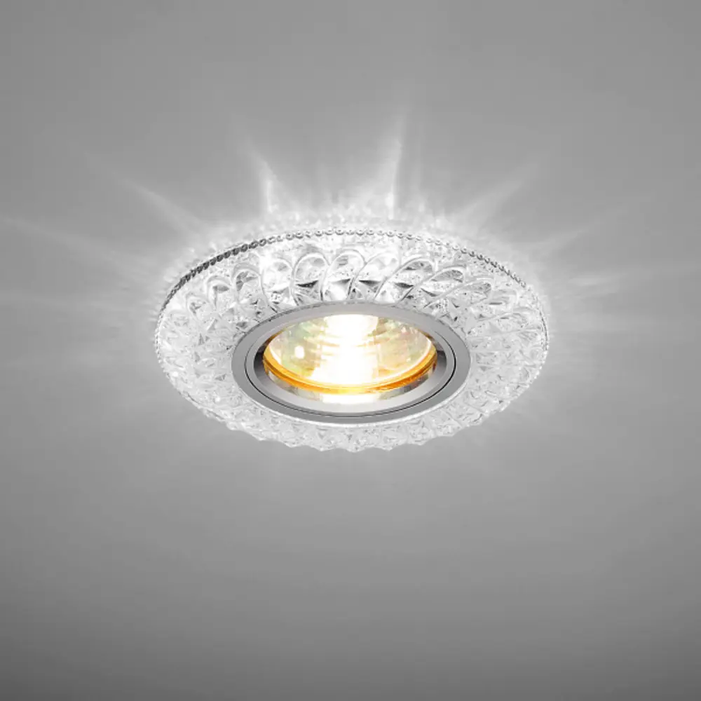 Светильник точечный встраиваемый Italmac Emilia с LED-подсветкой под отверстие 60 мм, 3 м², цвет прозрачный STLM-2187483 - Вид №3