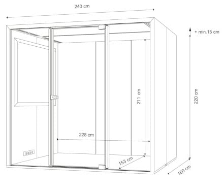 Многосторонняя акустическая офисная кабина со встроенным освещением Taiga Concept Lohko Box ARCH-00048147 - Вид №8