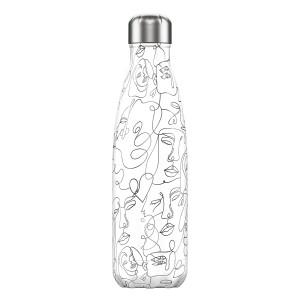 B500LDFCE Термос line drawing, faces, 500 мл Chilly's Bottles