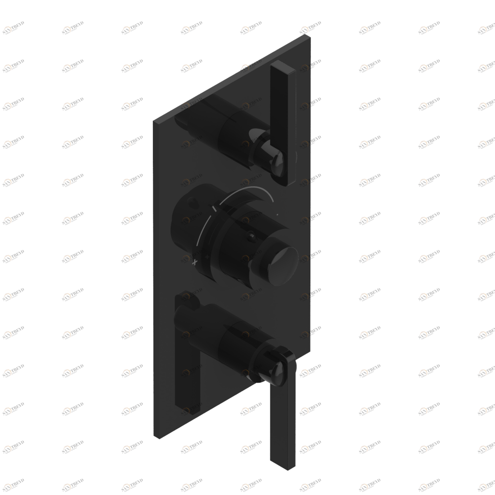 U2B-5400BE Накладка с ручкой регулировки температуры и двумя маховиками для термостатического смесителя 5400AE Thg-paris Le 11 с рукоятками Покрытие PVD бронза U2B 5400BE CAT.F
