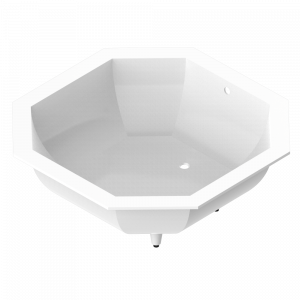 B10-B690 ATHENES built-in bathtub 168 x 168 x 65 cm, delivered without waste Thg-paris Встраиваемые ванны Глянцевый белый