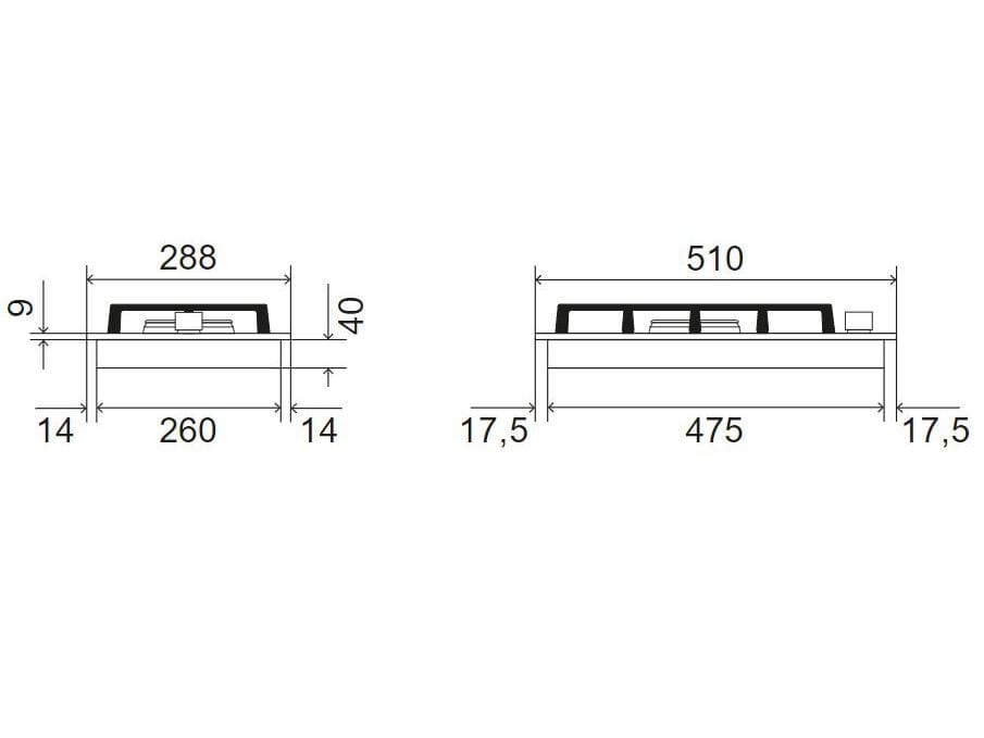Газовая плита из закаленного стекла Ilve Professional Plus ARCH-00069520 - Вид №2