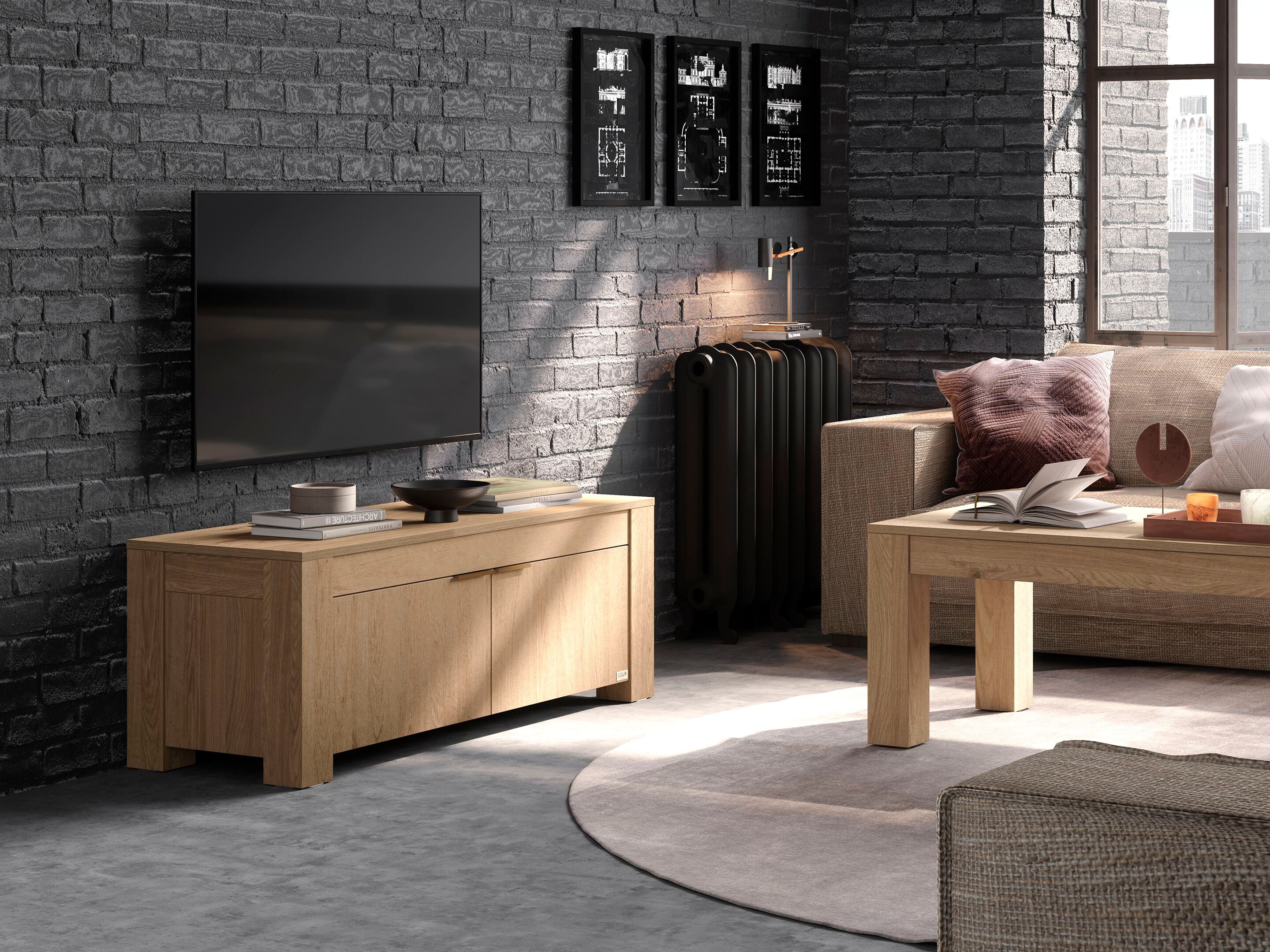 Шкаф / дубовый телевизор Mobili Fiver Rachele ARCH-00064116 - Вид №4