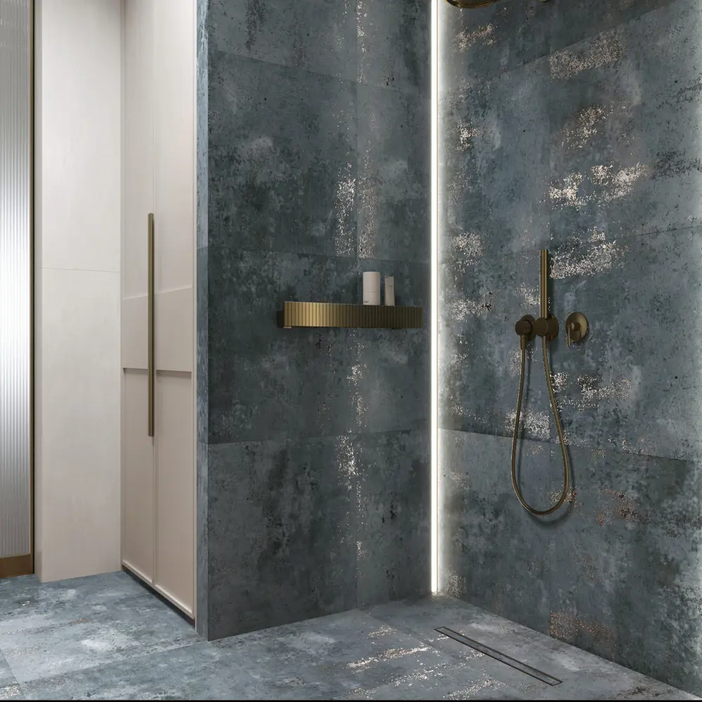 Глазурованный керамогранит Arcadia Ceramica Metal 60x60 см 1.44 м² матовый цвет синий STLM-2115195