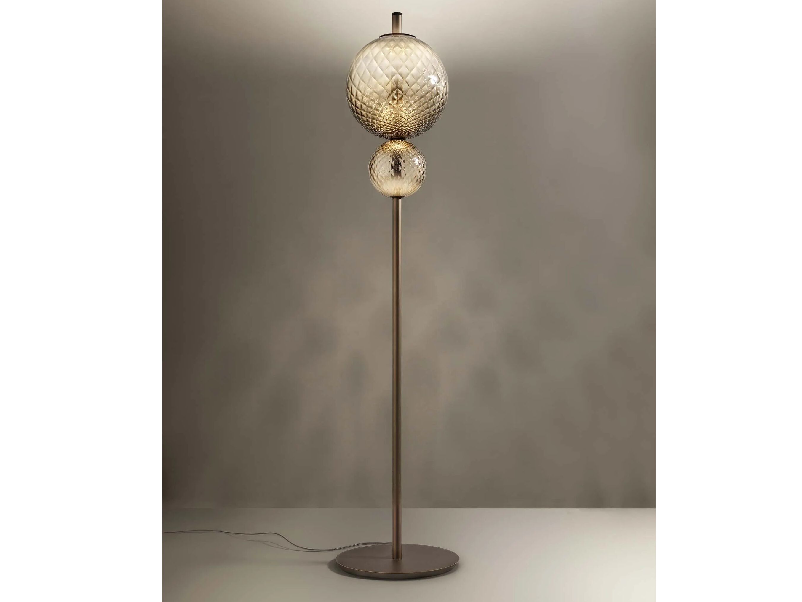 Алюминиевый и стеклянный светодиодный торшер Olev TERRA&LUNA PT ARCH-00018899