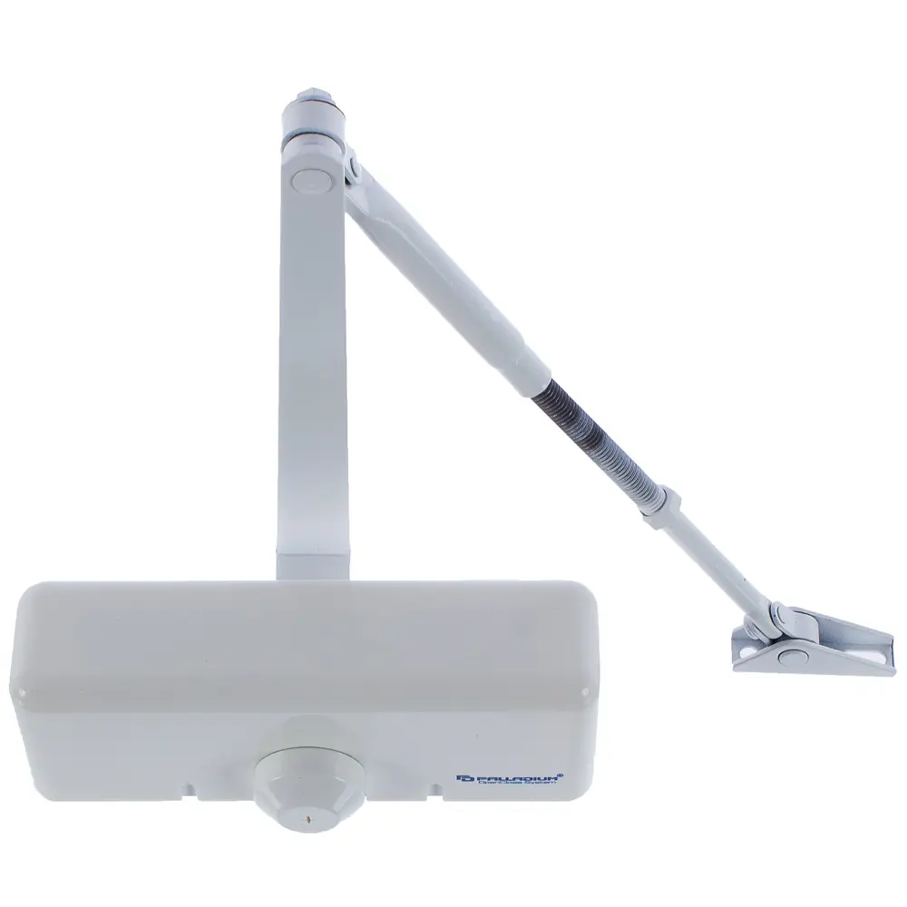 Доводчик дверной 1060 максимальная нагрузка 60 кг цвет белый PALLADIUM STLM-2092131