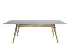 Прямоугольный стол с бетонной столешницей
