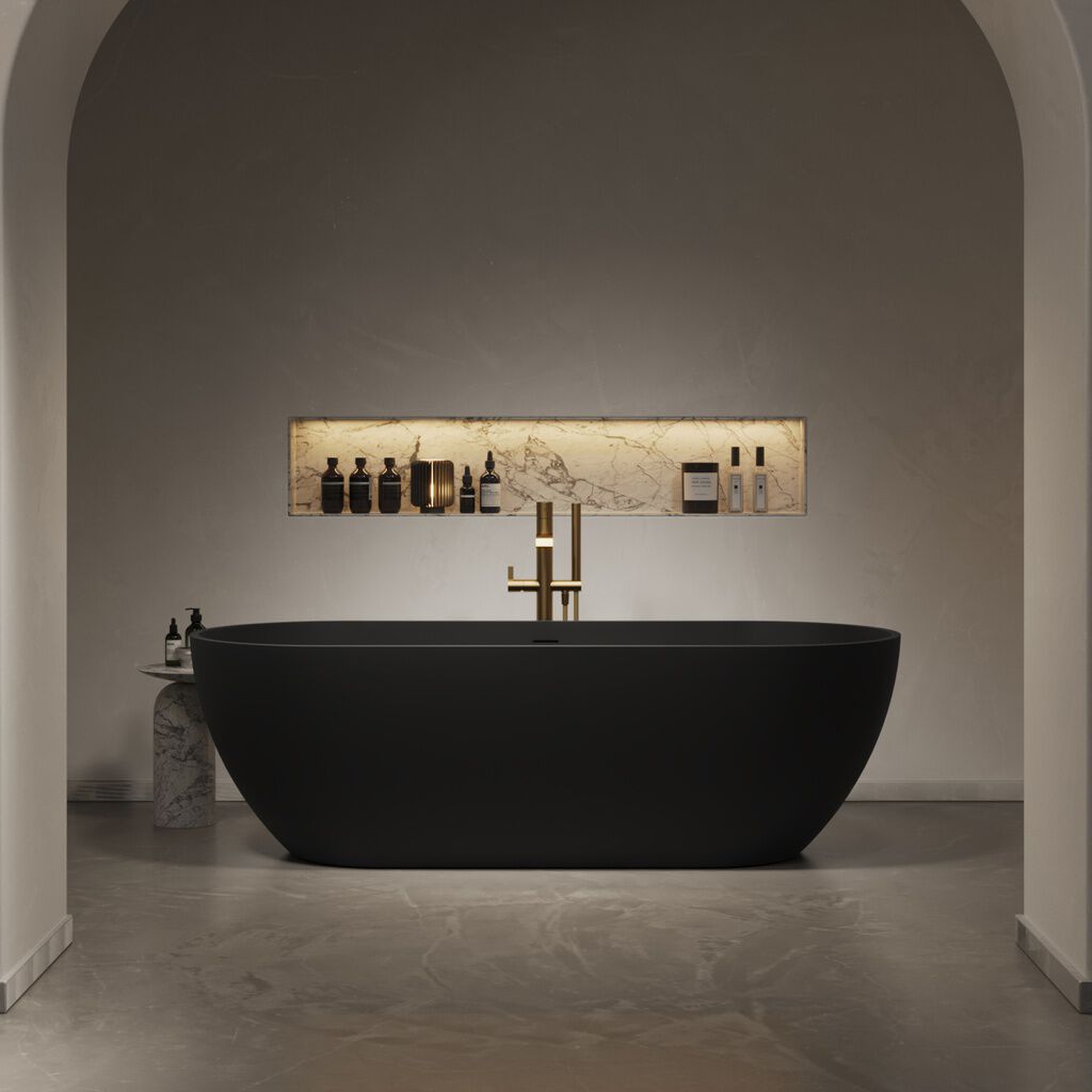 Овальная ванна в центре комнаты в Mineral Stone® RILUXA Nantes ARCH-00091589 - Вид №3